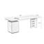 Bureau rectangulaire en bois massif brun noisette-274627870-274627871