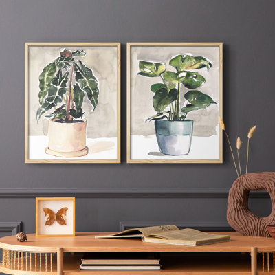 Reproduction encadrée I-Premium en pot - plante prête à accrocher - aucun clou requis - aucun clou requis