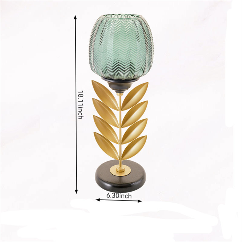 Metal Tabletop Candlestick, 18.11" H x 6.3" W x 6.3" D