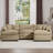 Jeffers Chenille Fabric Upholstered 4-Piece Sectional Sofa-128619558-128619559