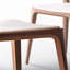 Chaises de salle à manger durables en similicuir et bois de frêne