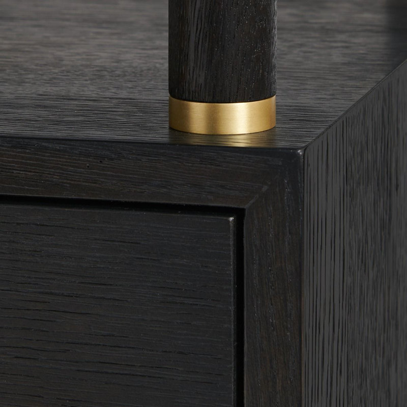 Gabriel Solid Wood End Table, Espresso