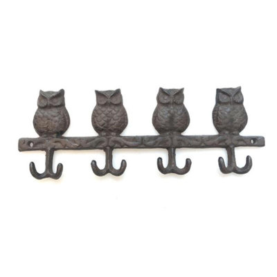 Cast Iron Owls Wall Hook