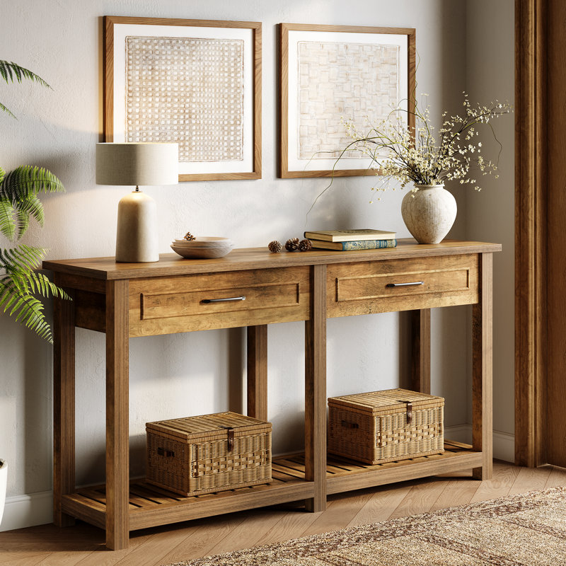 Console 63 pouces avec 2 tiroirs