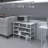 Stainless Steel Table With Three Undershelves-117042551
