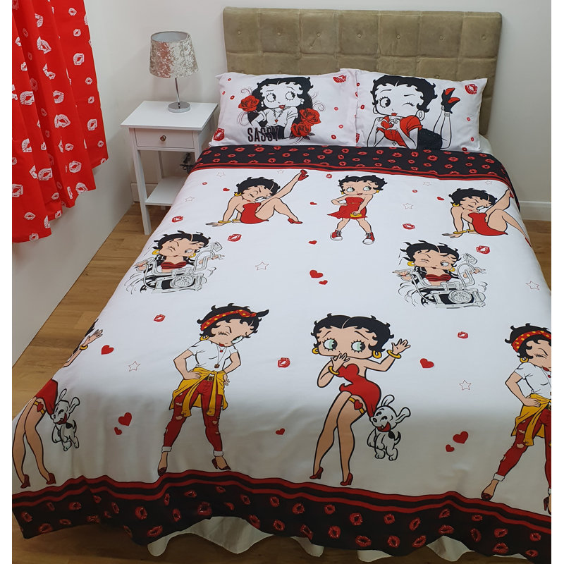 Betty Boop ERAS Anneka Duvet Cover Set Set, King Duvet Cover + 2 Standard Pillowcase