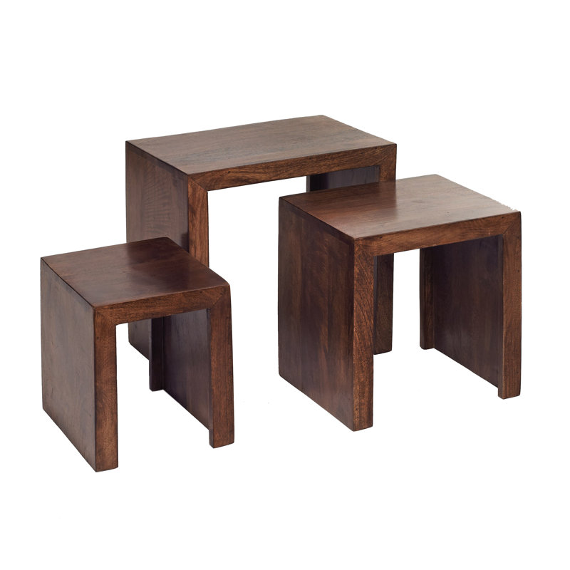 Buchanon Solid Wood Sled Nesting Tables