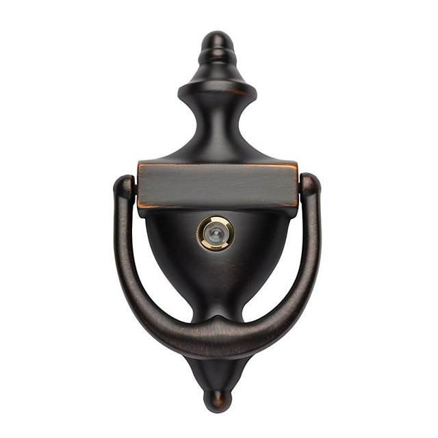 Colonial Door Knocker, 7.1" H x 4.4" W x 1.5" D, Lifetime Polished Brass