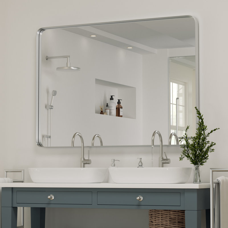 Miroir de salle de bain Morelock, Noir, 36 po x 24 po