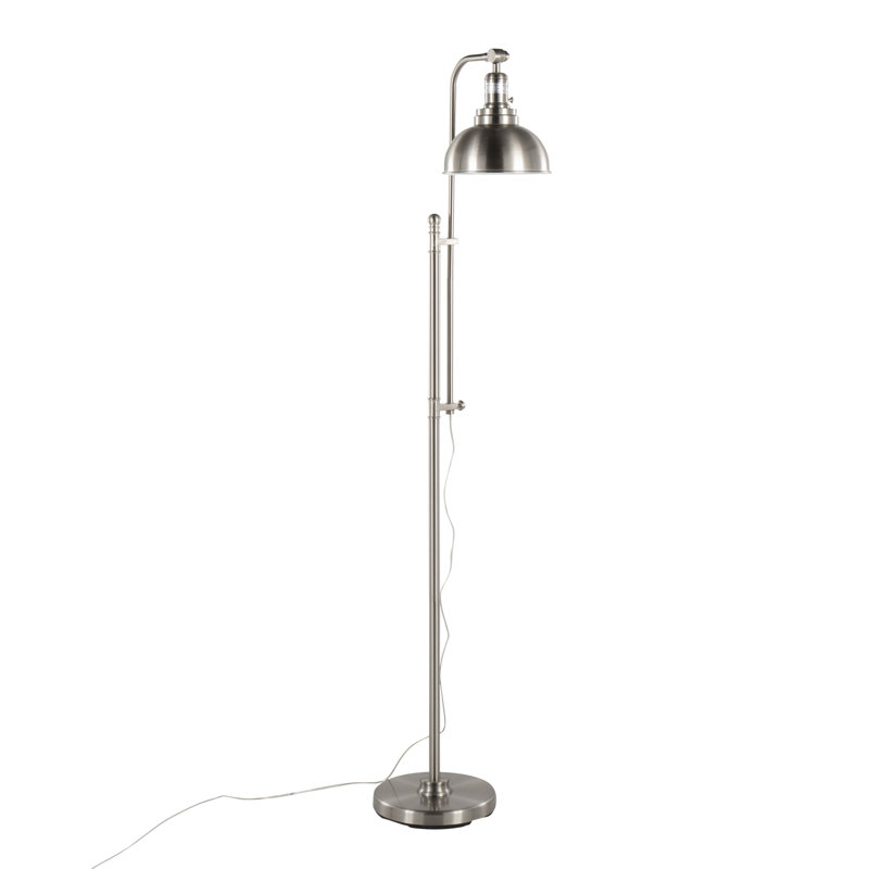 Lampe de travail sur pied 66 "Millings, Nickel, Nickel