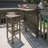 3-Piece Balcony Bar Set With Bottom Shelf Table And 2 Stools Finish