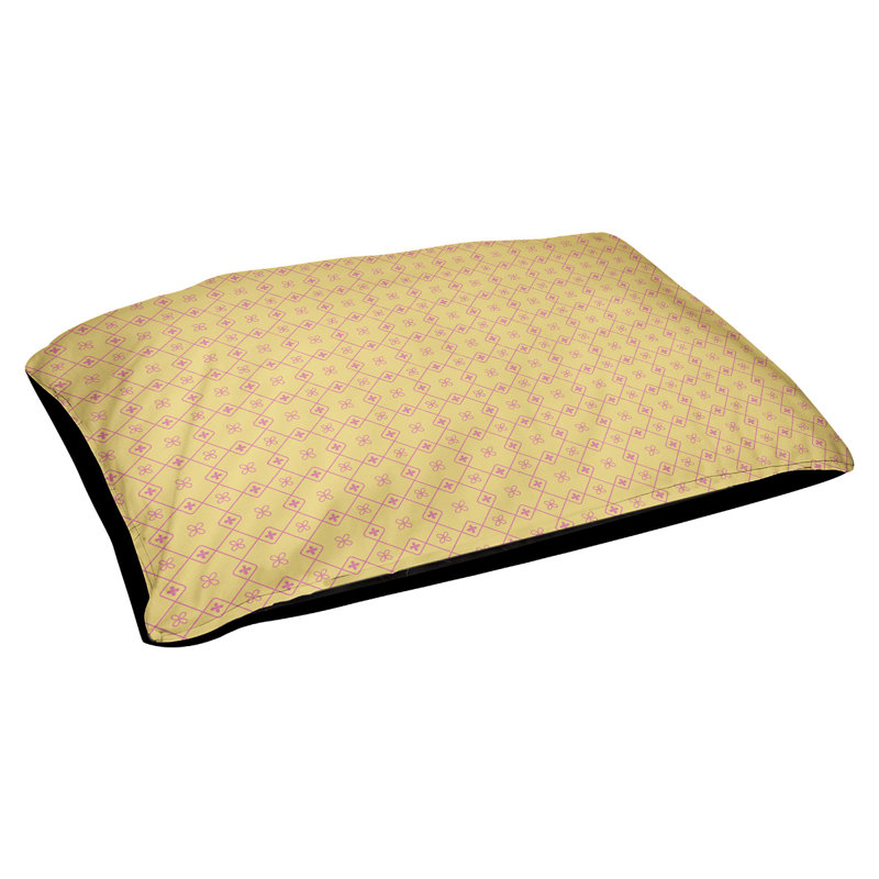 Coussin Campion, Grand - L 52 po x l 42 po, Jaune / Rose