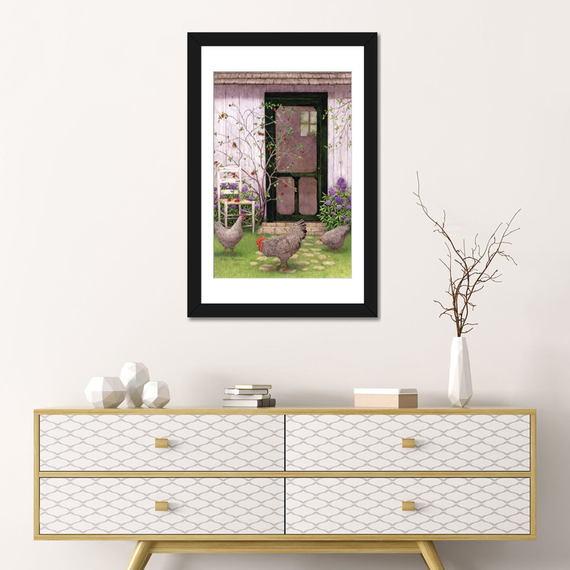 «Morning Patrol I», impression sur toile, H 26 po x l 18 po x P 1,5 po, Toile avec cadre noir, Blanc