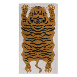 Tapis rectangulaire en laine de conception unique 3 pi x 5 pi 3 po