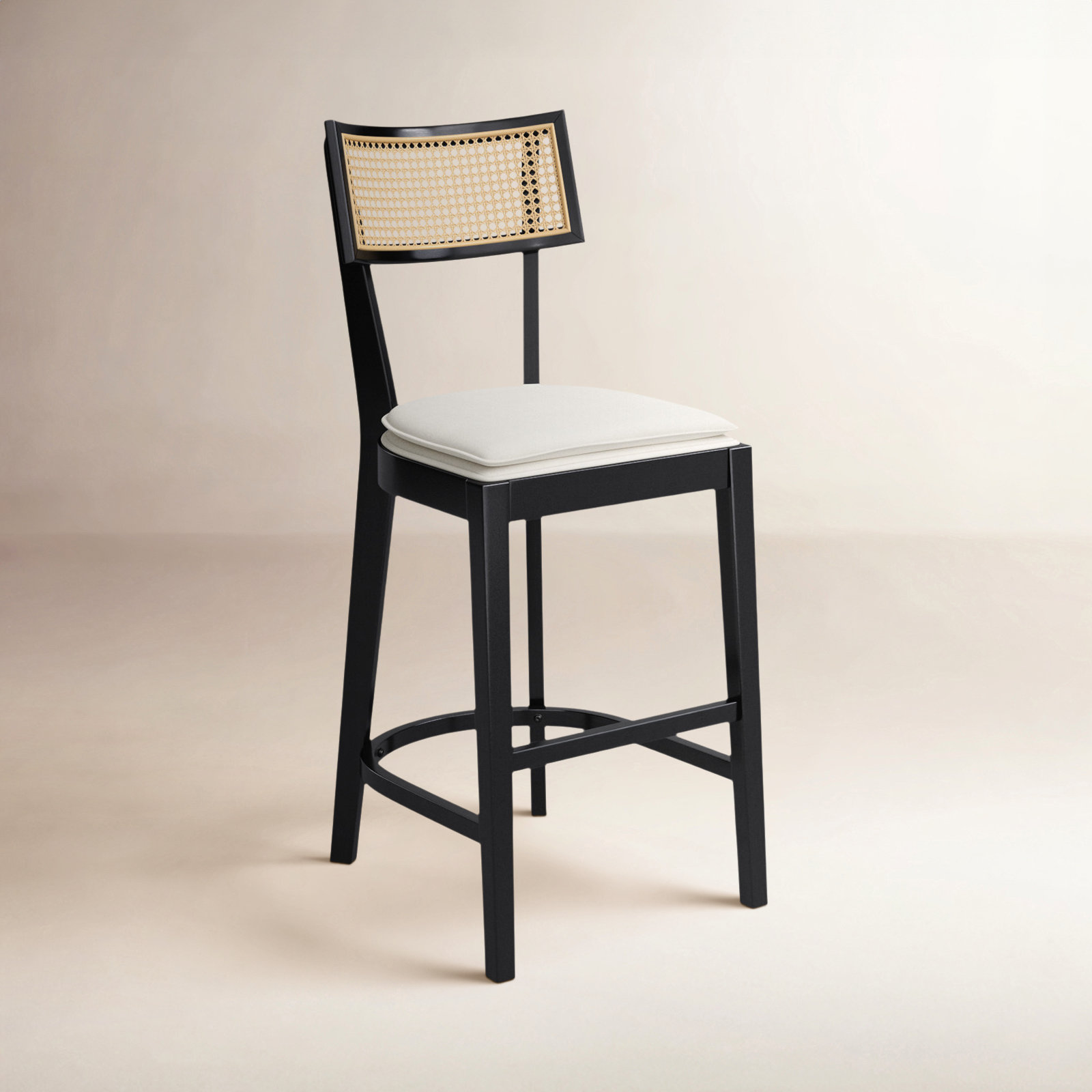 Tarrington " Bar Stool, Natural/Black, Counter Stool (26.6" Seat Height)