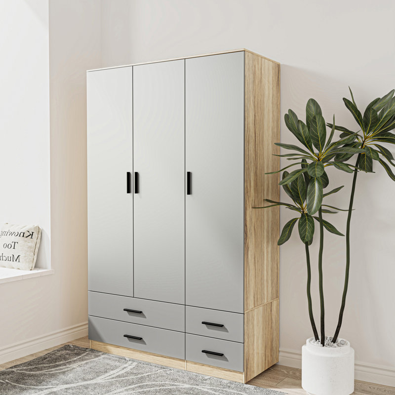 Retonia Manufactured Wood Wardrobe, Ash Grey