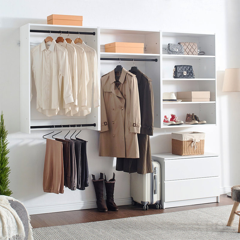 White Wood Closet System