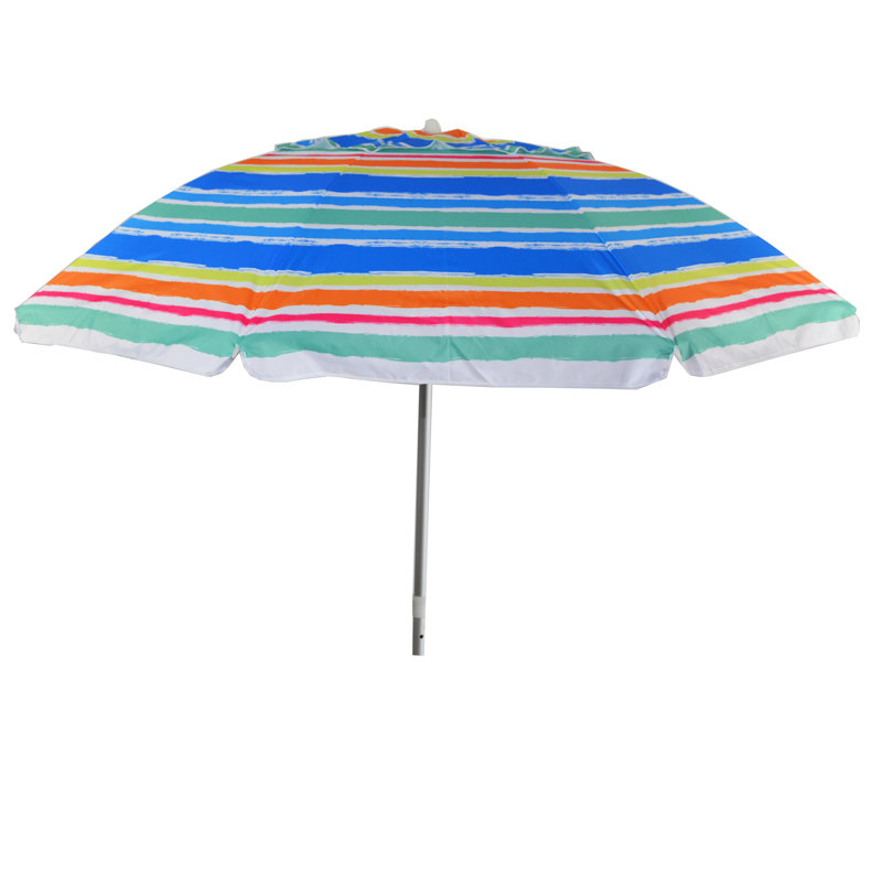 Parasol de plage 7 ', Bleu / orange