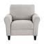 Chaise en tissu texturé couleur sable, aspect, fabrication en bois massif, rembourrage en mousse avec ressorts ensachés, chaise de salon moderne en tissu de couleur et structure en contreplaqué, coussin de siège attaché-2049618970