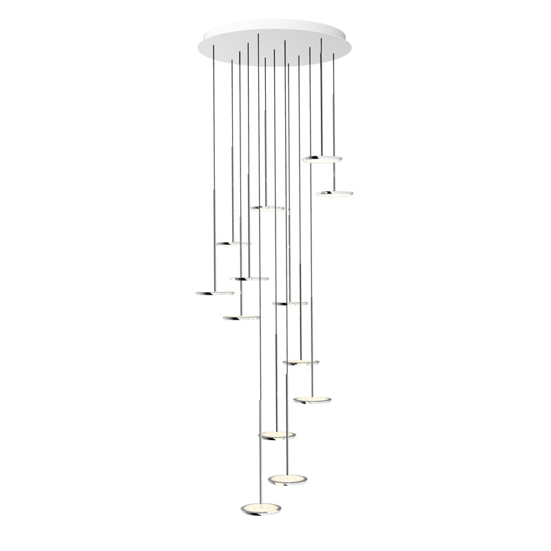 Sky Solo 13 Lights Chandelier, Silver