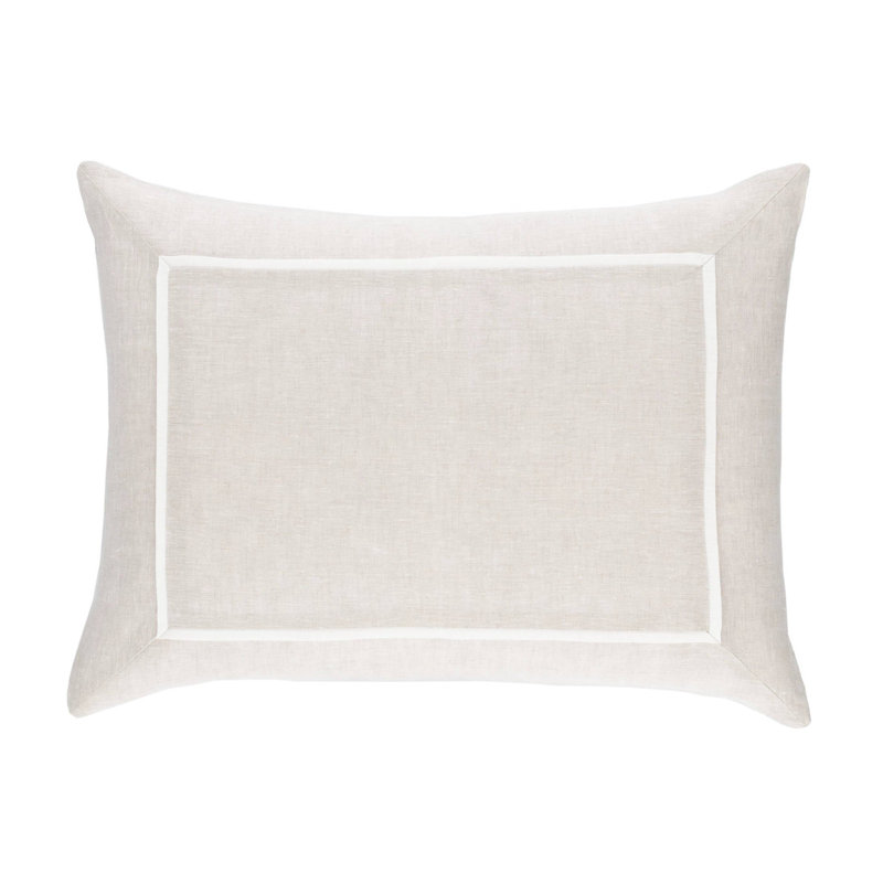 Keaton Linen Sham, Standard, Natural