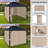 Aoodor Replacement 4-Panel Gazebo Sidewall Curtains-121327733-97531252