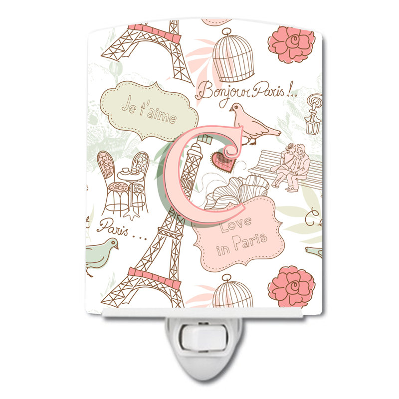 Éclairage de nuit en céramique love in paris, C