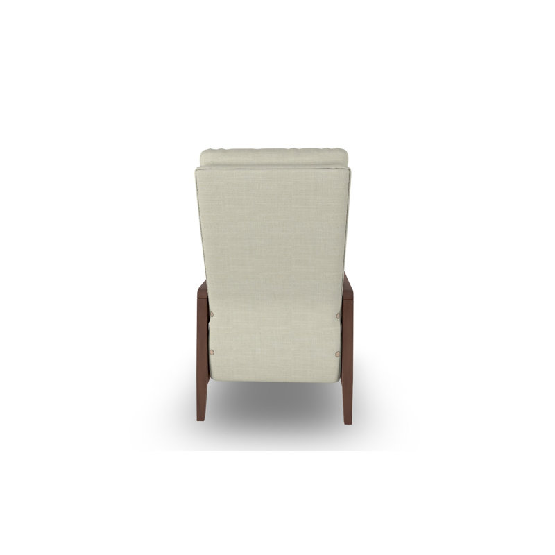 Modern High Leg Recliner, Dark Walnut, Pearl