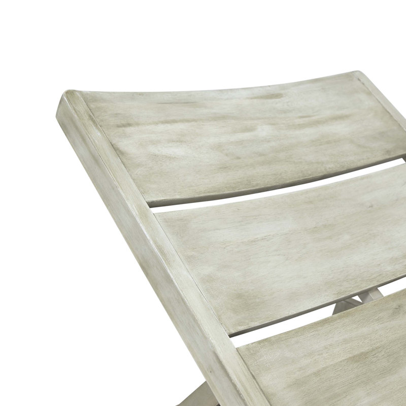 Nowakowski Outdoor Chaise Lounge, Light Gray Wash, 2