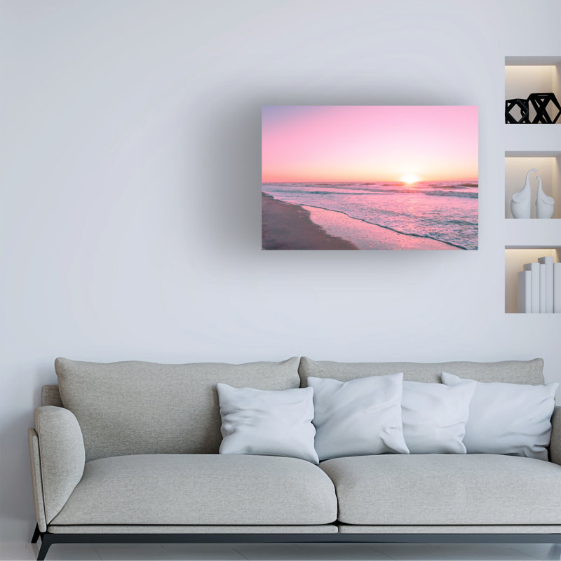 Art sur toile, "Life Beautifulee" rose, H 30 po x l 47 po