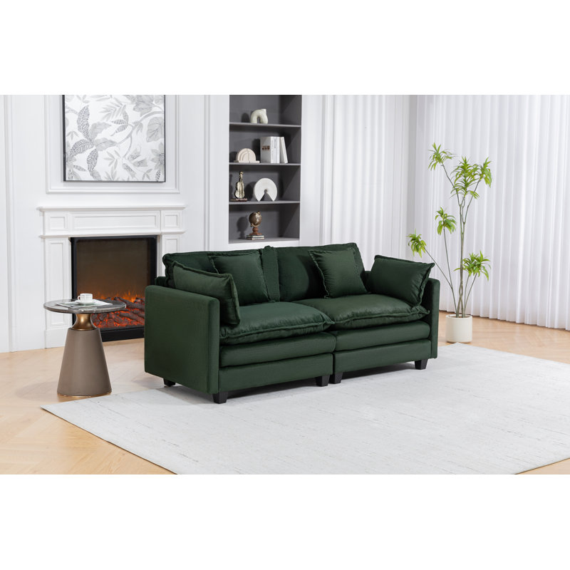 Canapé modulaire 2 places 77,95 po Modern, Vert antique