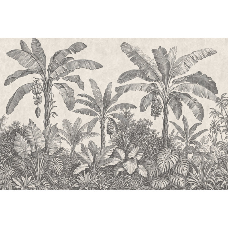 Papier peint jungle tropicale, 120 po x 96 po, Peler et coller