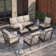 7 - Person Outdoor Seating Group With Rocking Lounge Chairs & Optional Fire Pit Table