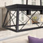 Lustre linéaire noir mat 32 lumières à 5 lumières 32 po, ferme moderne en métal