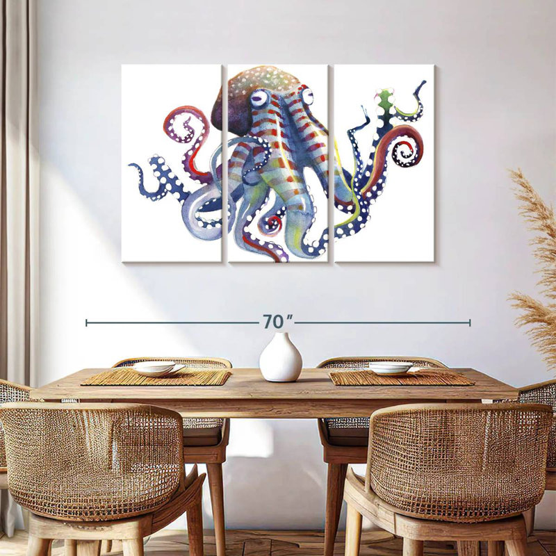 Brampt Striped Octopus, 36" H x 57" W
