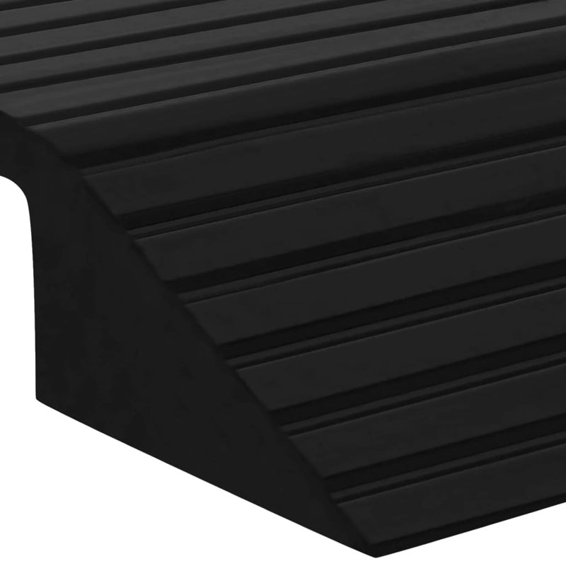 Vidaxl Bridge Threshold Ramp Rubber, 3.1" H x 15.7" W x 19.3" L