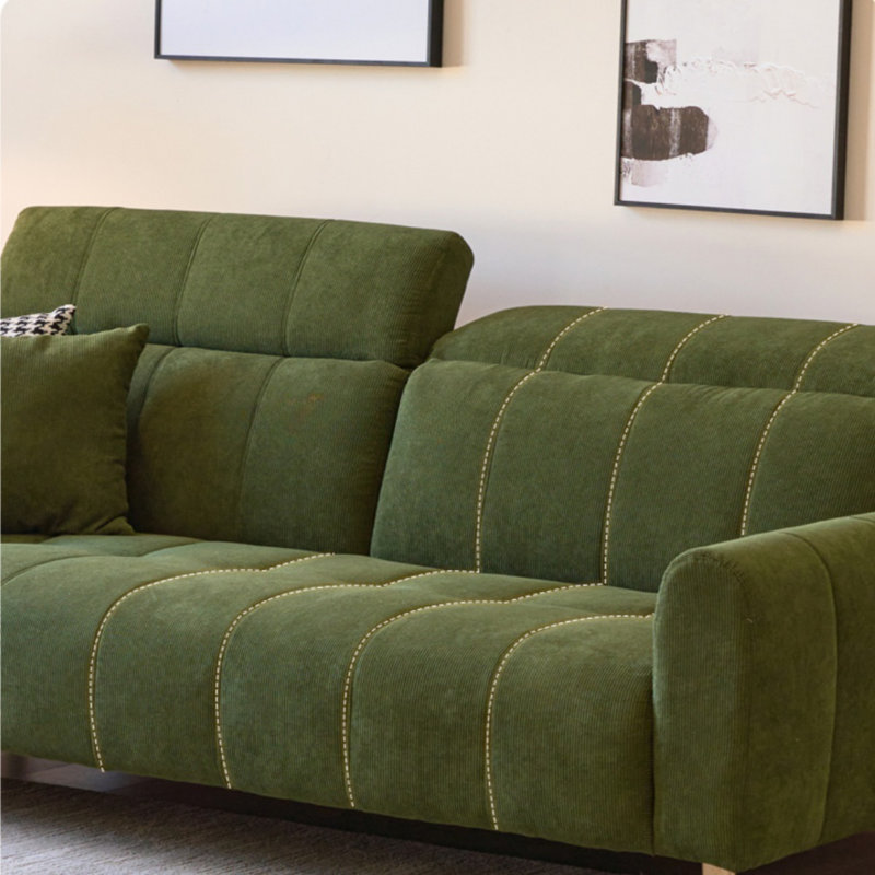 Adjustable-back Minimalist Straight Sofa
