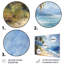 «Blue Green Palm Trees Coastal Breeze I», ensemble d'art mural palmiers et palmiers-789906363