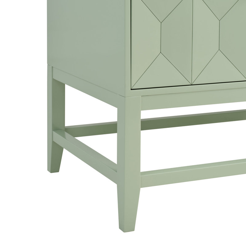 Emmeline 36'' W Single Vanity, Eternal Jasmine Pearl Quartz, Pistachio, 8" Widespread