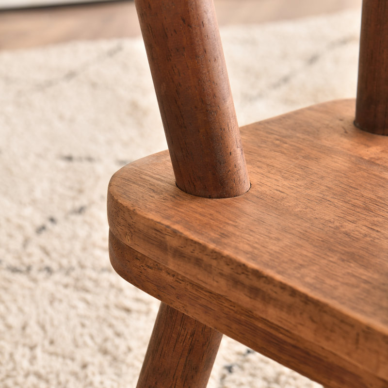 Solid Wood Accent Stool, Walnut