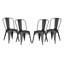 Ensemble de 4 chaises de salle à manger empilables en métal-1333904936-1333904937