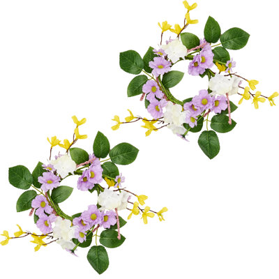 Forsythia Daisy Candle Ring 