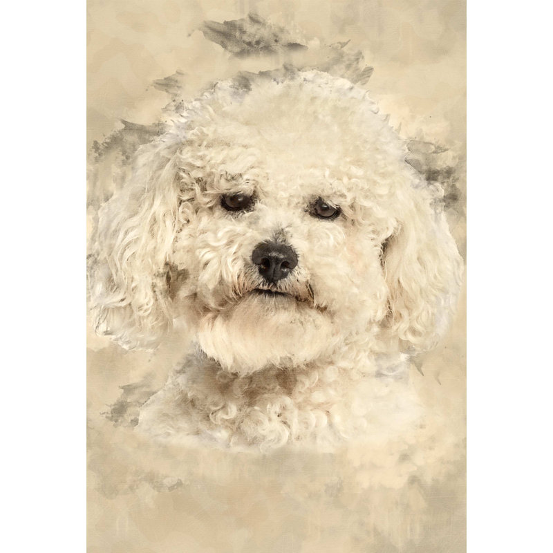 Bichon Frise - No Frame Painting, Gallery Metal, 50.7cm H x 40cm W