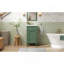 Meuble-lavabo de 40 cm (16 po) avec lavabo en céramique, meuble-lavabo simple autoportant avec porte à fermeture amortie, tablette réglable, style français, pieds robustes