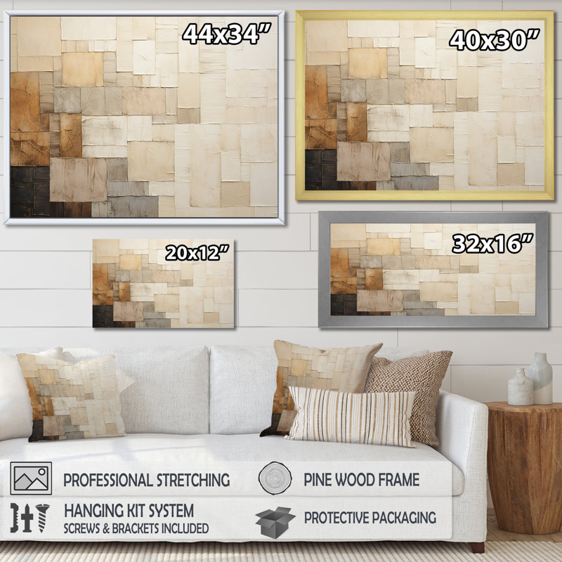Prairies Simplicity Of The Plains I, H 24 po x l 32 po x P 1 po, Cadre flottant blanc
