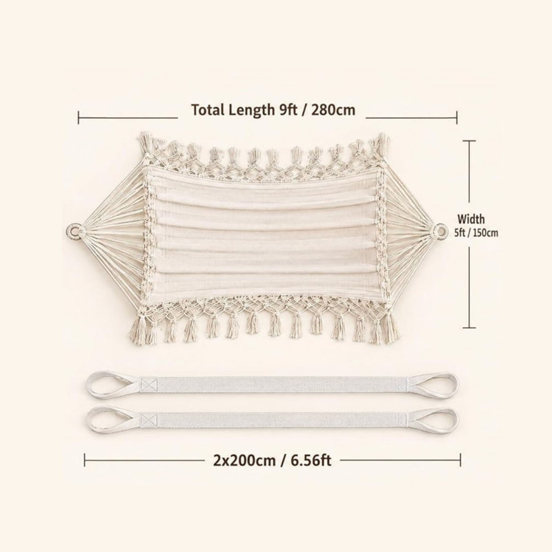Outdoor Garden Hammock Double 280 x 150 cm