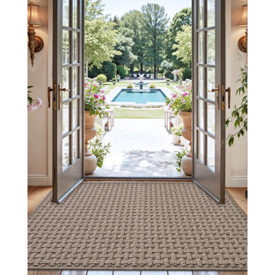 Front Entryway Door Mat Non Slip 48X72, Large Double Entry Way Mats Inside Entrance Low Profile, Welcome Doormat Dirt Trapper