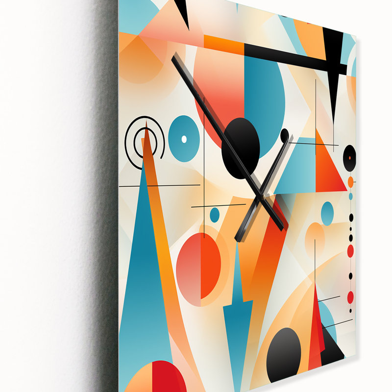 Janat - Horloge murale Mid-Century abstraite, Très petit