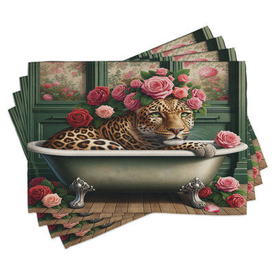 Ensemble de 4 napperons Ambesonne Leopard