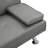 Multifunctional Grey Armrest Bed, Space Saving Solution Leather Stainless Leg, 28.48 In. Tall-618606006